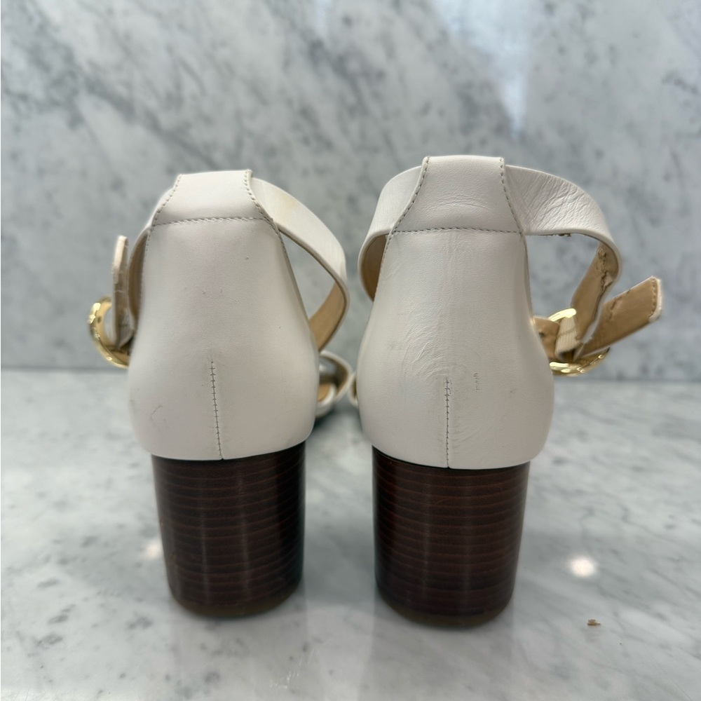 Michael Kors White Block Sandals - Picture 9 of 9
